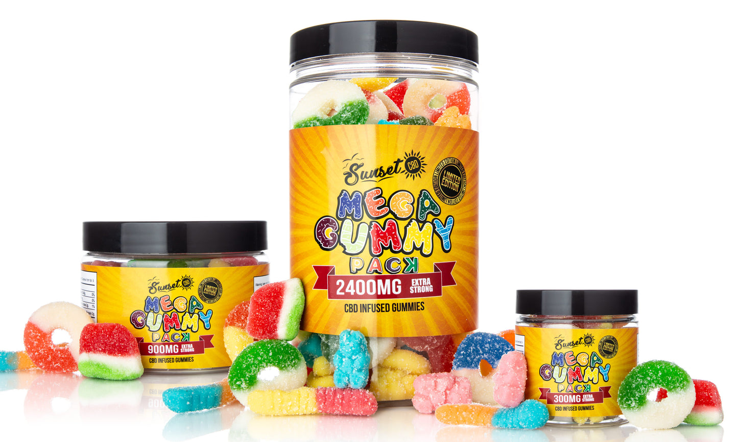 Sunset CBD Infused Mixed Gummies