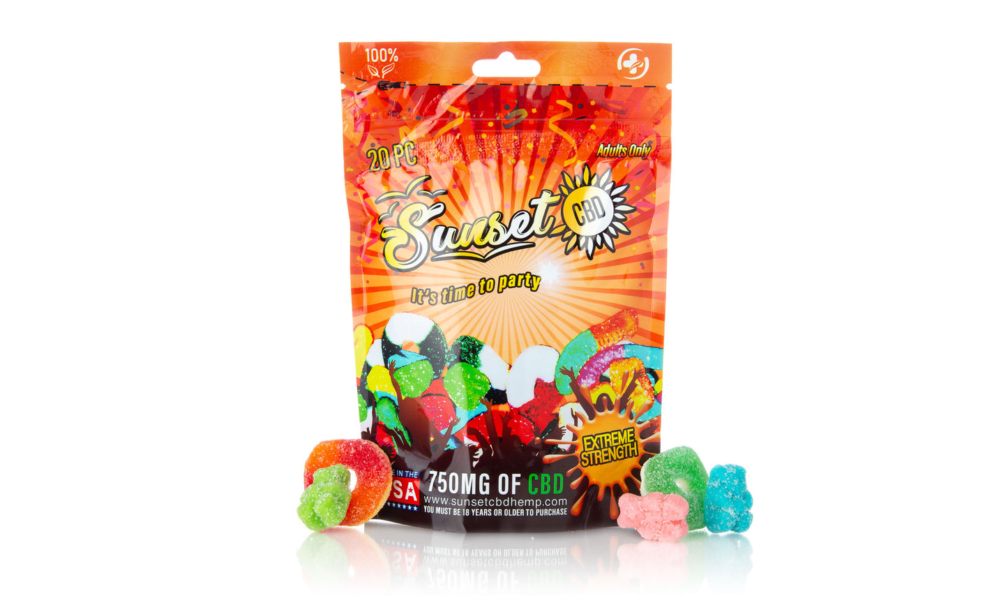 Sunset CBD Infused Mix Gummy Pack 750MG